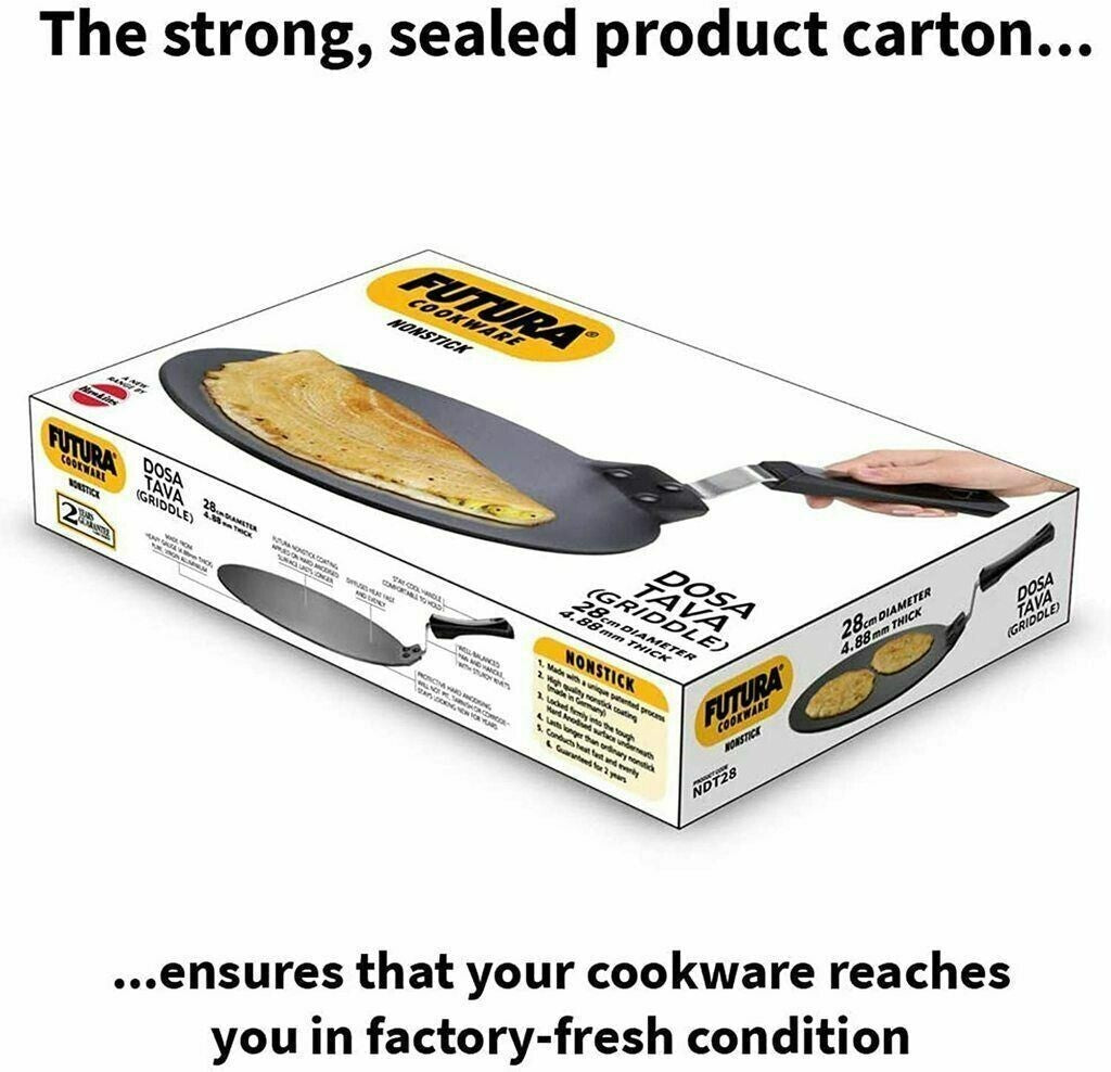 Futura Hawkins Non Stick Dosa Tava Griddle 28cm Diameter & 4.88mm Thick- TAWA ..